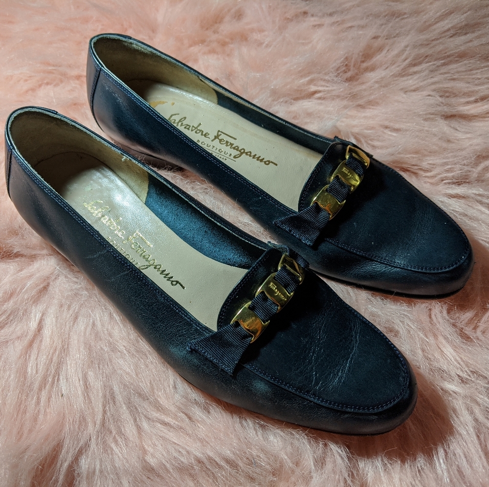 Salvatore Ferragamo Blue Flats